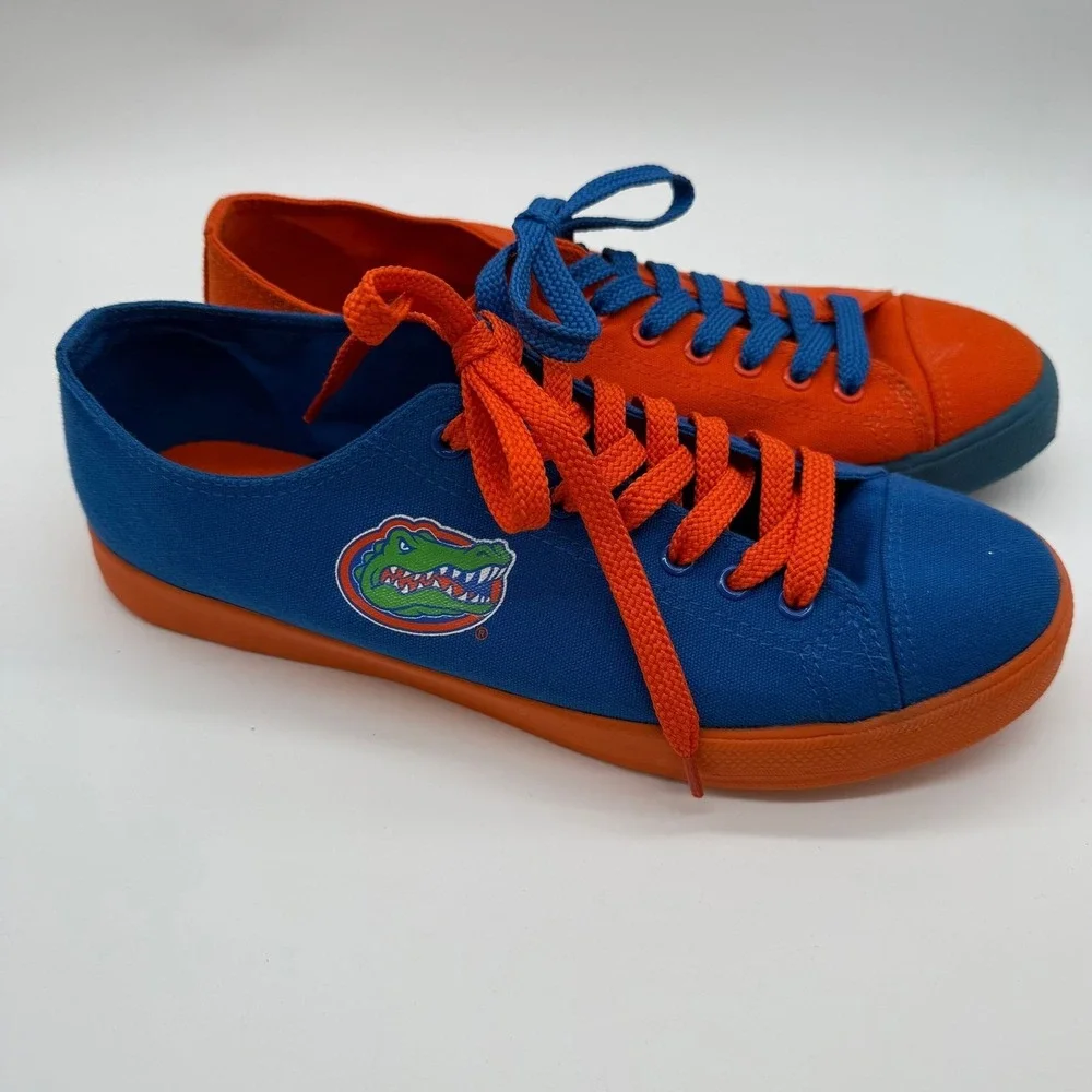 Florida Gators NCAA Mismatched Canvas Sneakers Mens‎ 11 Womens 13 Blue Orange